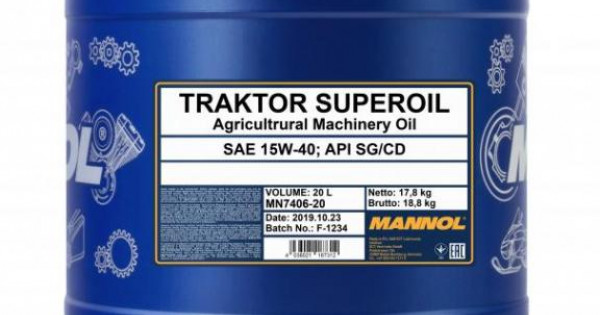 20 Liter MANNOL Traktor Superoil 15W-40 – Motorö Produktbild-Vorschau 8