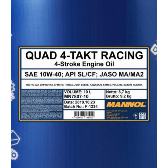 7807 Quad 4-Takt Racing 10W-40 10l 7807 Quad 4-Takt Racing 10W-40 10l