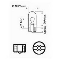 IZZÓ W5W Long Life 12V 5W W2,1x9,5d
