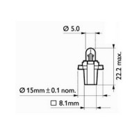 IZZÓ MF8 Long Life 12V 1,2W B8,3d BAX10