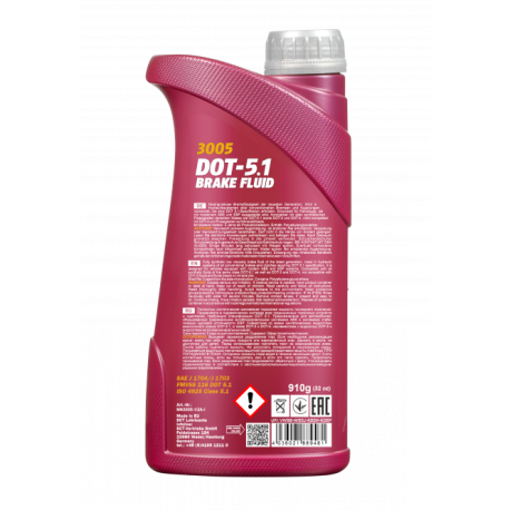 MANNOL 3005 FÉKFOLYADÉK DOT-5,1 1L MANNOL 3005 FÉKFOLYADÉK DOT-5,1 1L