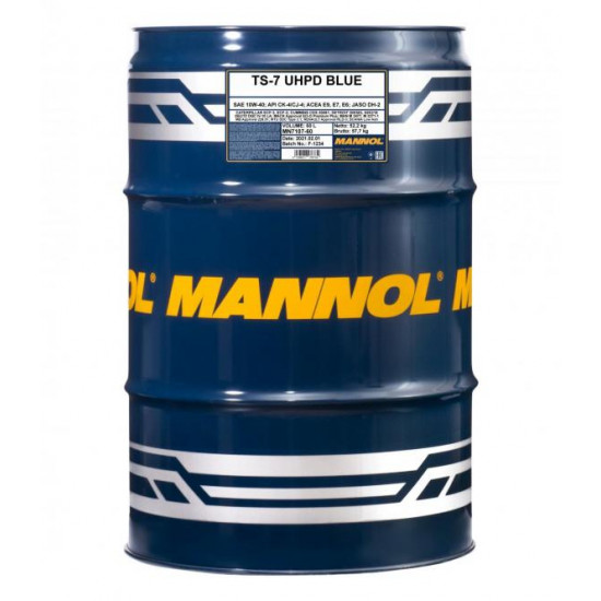 MANNOL TS-7 BLUE UHPD 10W-40 60 liter
