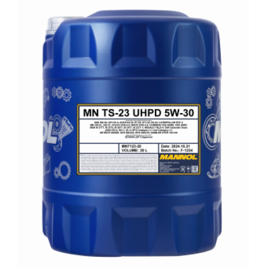 Mannol 7123-20 TS-23 UHPD 5W-30 motorolaj, 20 liter