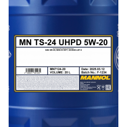 Mannol 7124-20 TS-24 UHPD 5W-20 motorolaj, 20 liter