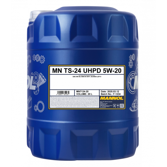 Mannol 7124-20 TS-24 UHPD 5W-20 motorolaj, 20 liter