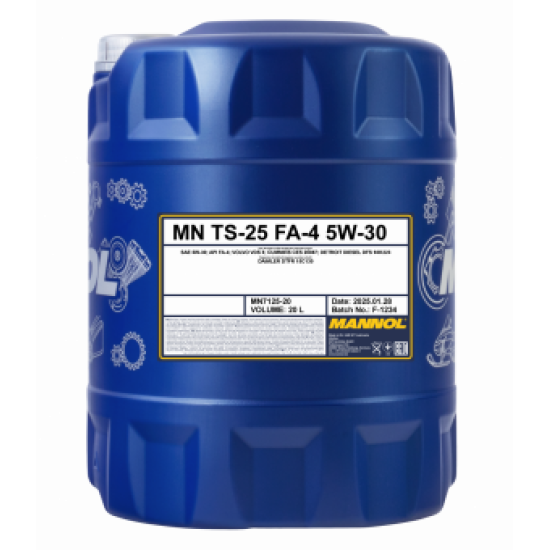 Mannol 7125-20 TS-25 UHPD 5W-30 motorolaj, 20 liter
