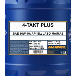 Mannol 7202 4-Takt Plus 10W-40  1 liter