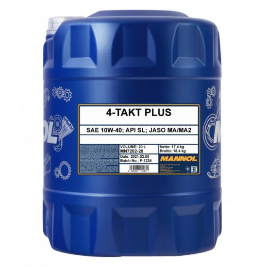 Mannol 7202 4-Takt Plus 10W-40  1 liter