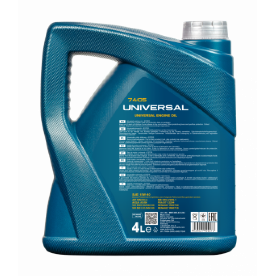 MANNOL 7405 UNIVERSAL 15W-40 4 liter