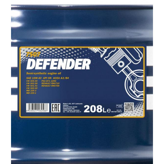 MANNOL DEFENDER 10W-40 208 liter