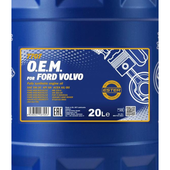 Mannol 7707-20 ENERGY FORMULA FR 5W-30 motorolaj 20lit.