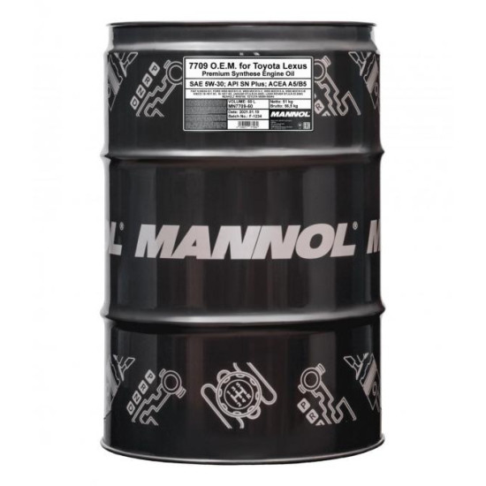 MANNOL 7709 OEM for TOYOTA LEXUS 5W-30 60 liter