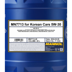 MANNOL 7713 Korean Cars 5W-30 20L