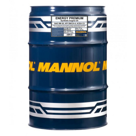 Mannol 7908-60 Energy Premium 5W-30 motorolaj 60lit,