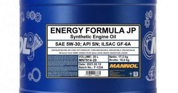 7914 mannol energy formula JP 5W30 4 L. (Metal) synthetic engine