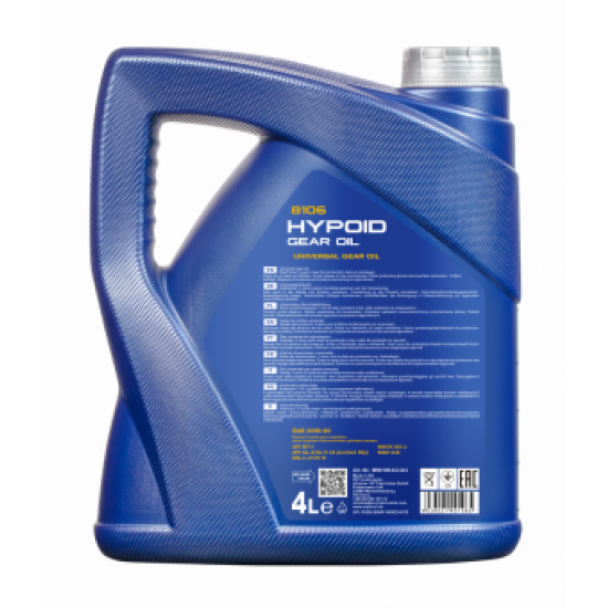 MANNOL 8106 HYPOID GET,OEL 80W-90 API GL 5 4 liter