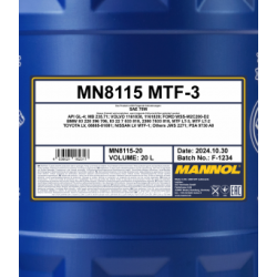 MANNOL 8115 MTF-3  75W API GL-4 20 liter