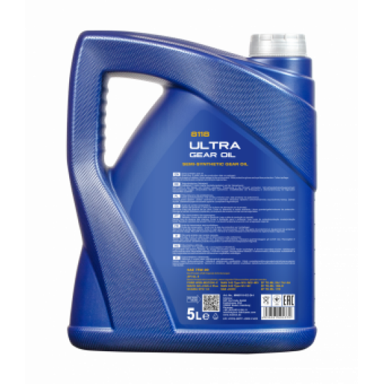 MANNOL 8118 ULTRA GEAR OIL 75W-90 GL5 5L