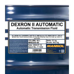 MANNOL DEXRON II AUTOMATIC 60 liter