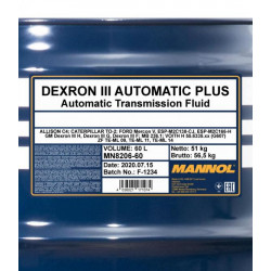 MANNOL DEXRON III AUTOMATIC PLUS 60 liter