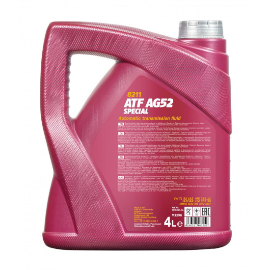 Mannol 8211-4 - ATF AG52 Automatic Special TL52162 automataváltó-olaj, sárgásbarna 4lit,